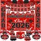 Class of 2026 Graduation Decorations Kit - Bold Red and Black Congrats Grad Banner Set with Backdrop, Card Box, Honeycomb Centerpieces, and Balloons - Complete Party Supplies for High School and College